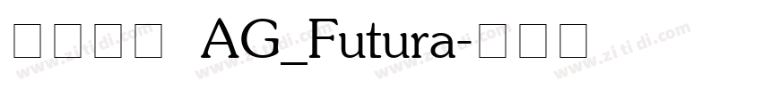 英文字体 AG_Futura字体转换